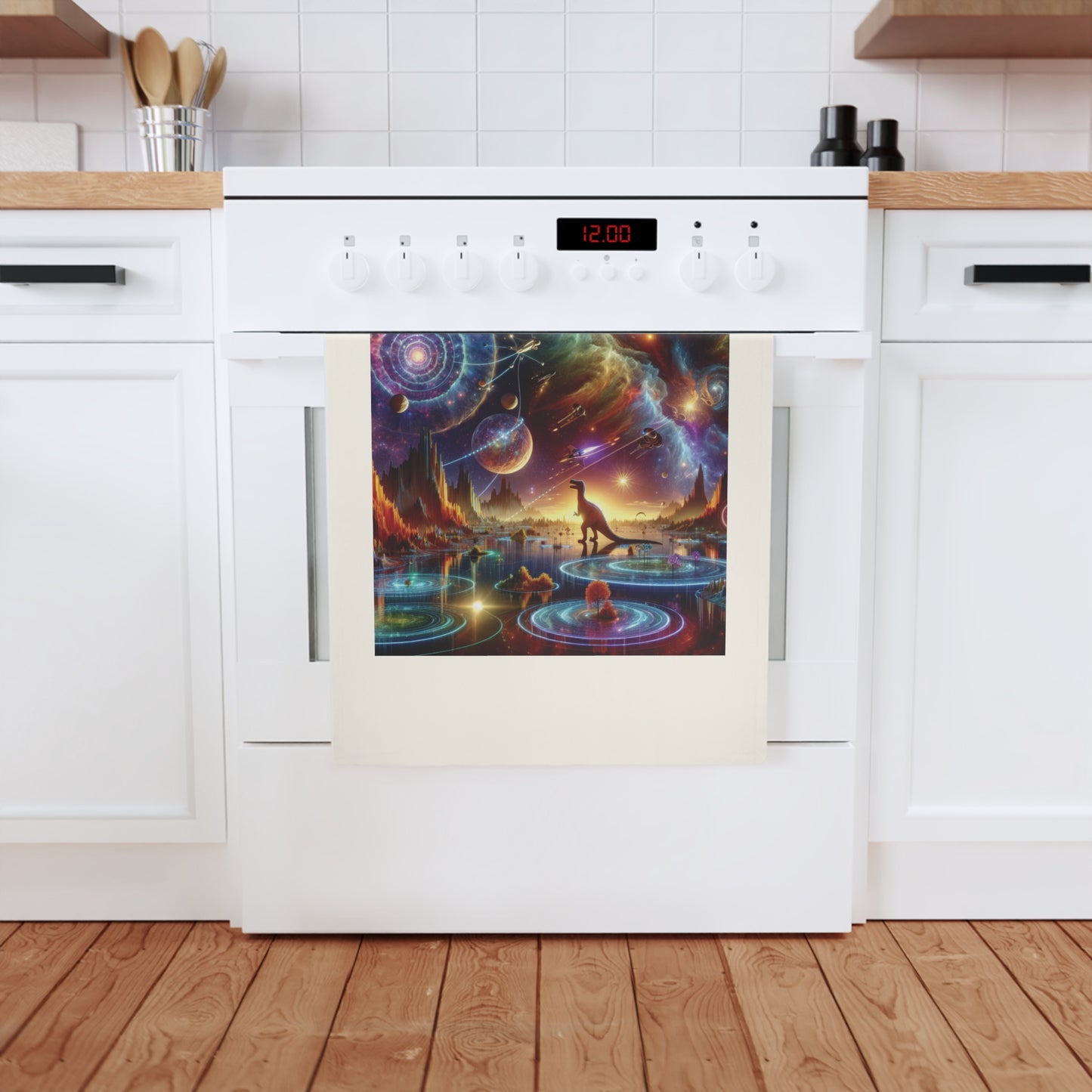"Galactic Trance" Cotton Tea Towel
