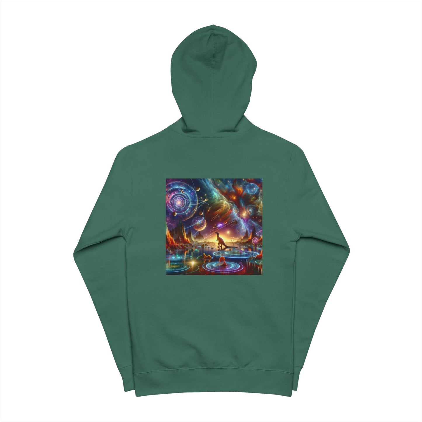 "Galactic Trance" Unisex Fleece Zip Up Hoodie