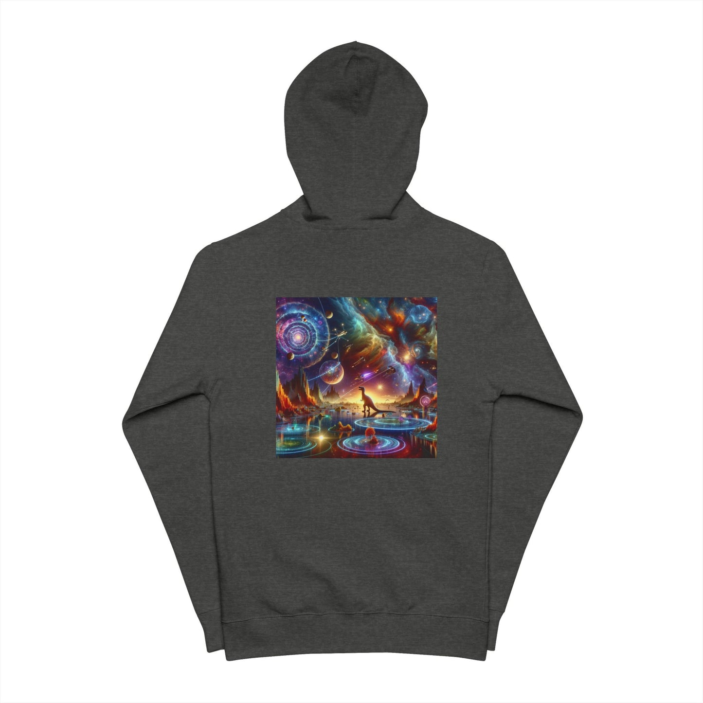 "Galactic Trance" Unisex Fleece Zip Up Hoodie