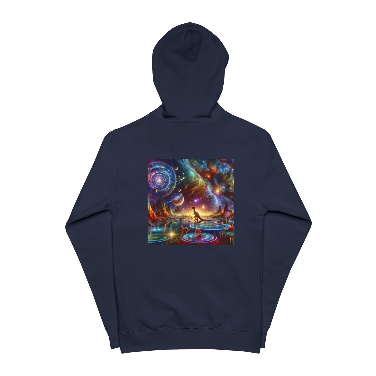 "Galactic Trance" Unisex Fleece Zip Up Hoodie