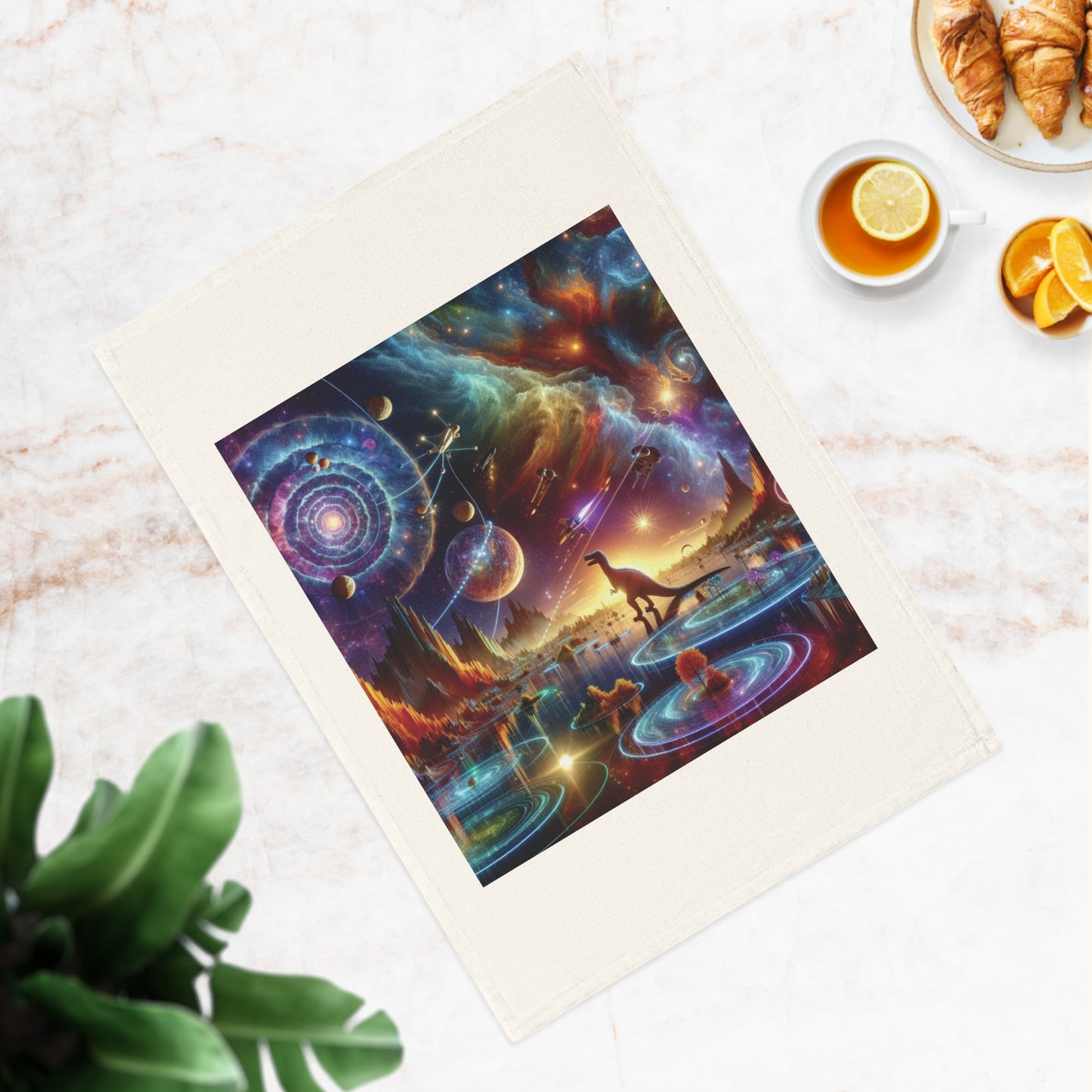 "Galactic Trance" Cotton Tea Towel