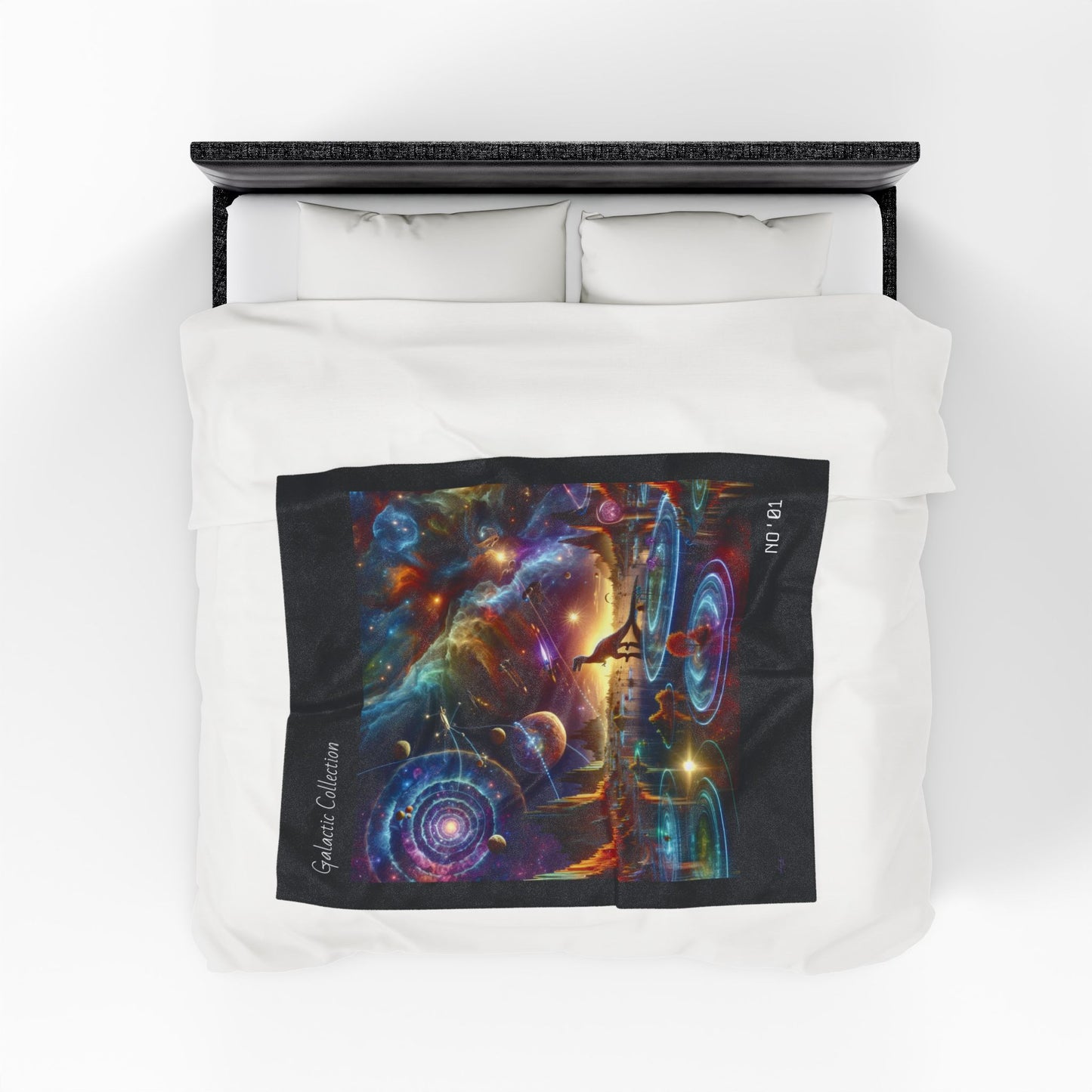 "Galactic Trance" Velveteen Plush Blanket