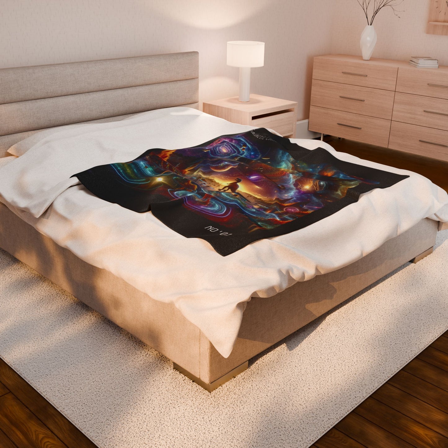 "Galactic Trance" Velveteen Plush Blanket