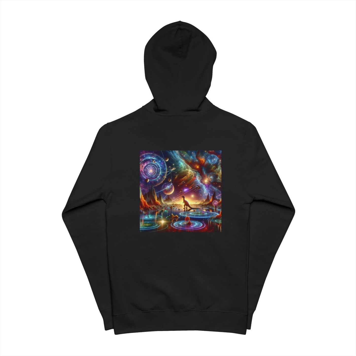"Galactic Trance" Unisex Fleece Zip Up Hoodie