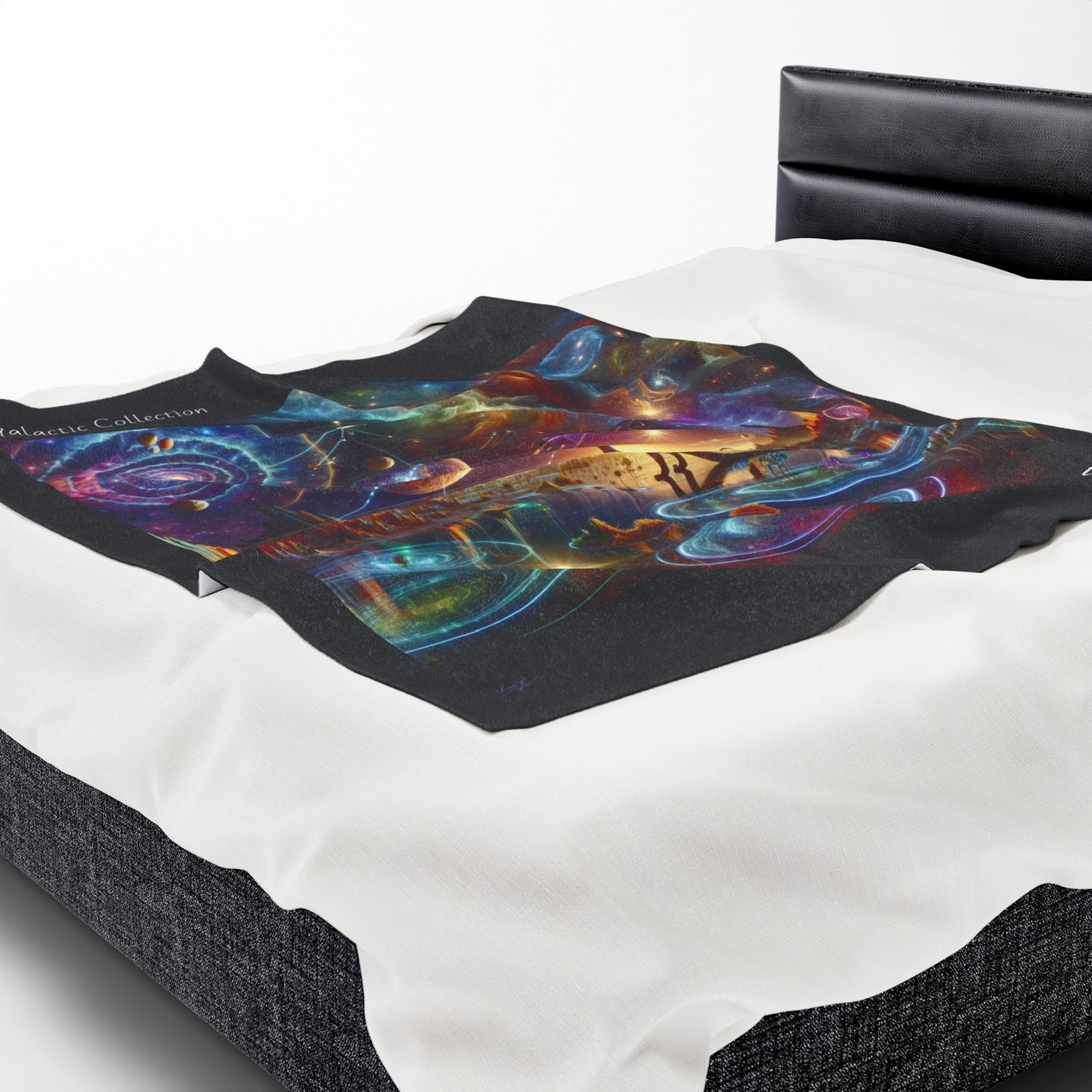 "Galactic Trance" Velveteen Plush Blanket